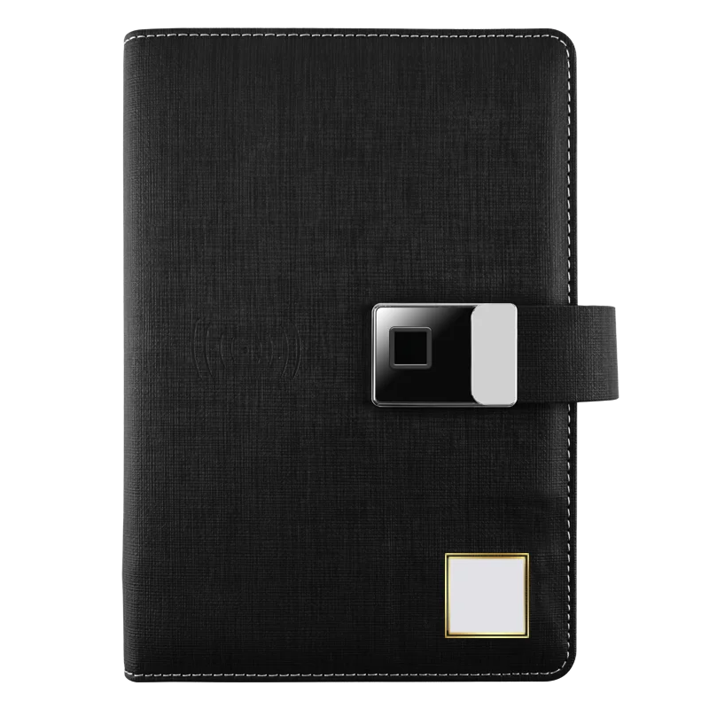 New Arrival a5 Custom Business Diary 8000mah NFC Notebook with Powerbank USB and Wireless