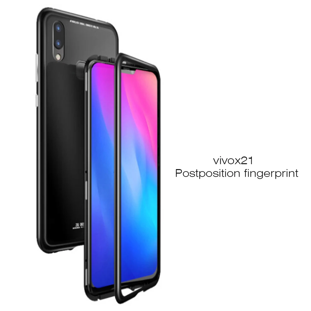 Magneto Adsorbable Phone Cover Tempered Glass Case Clear Back 2 in 1 Magnetic Metal Frame For HUAWEI P20 P20PRO | Мобильные телефоны