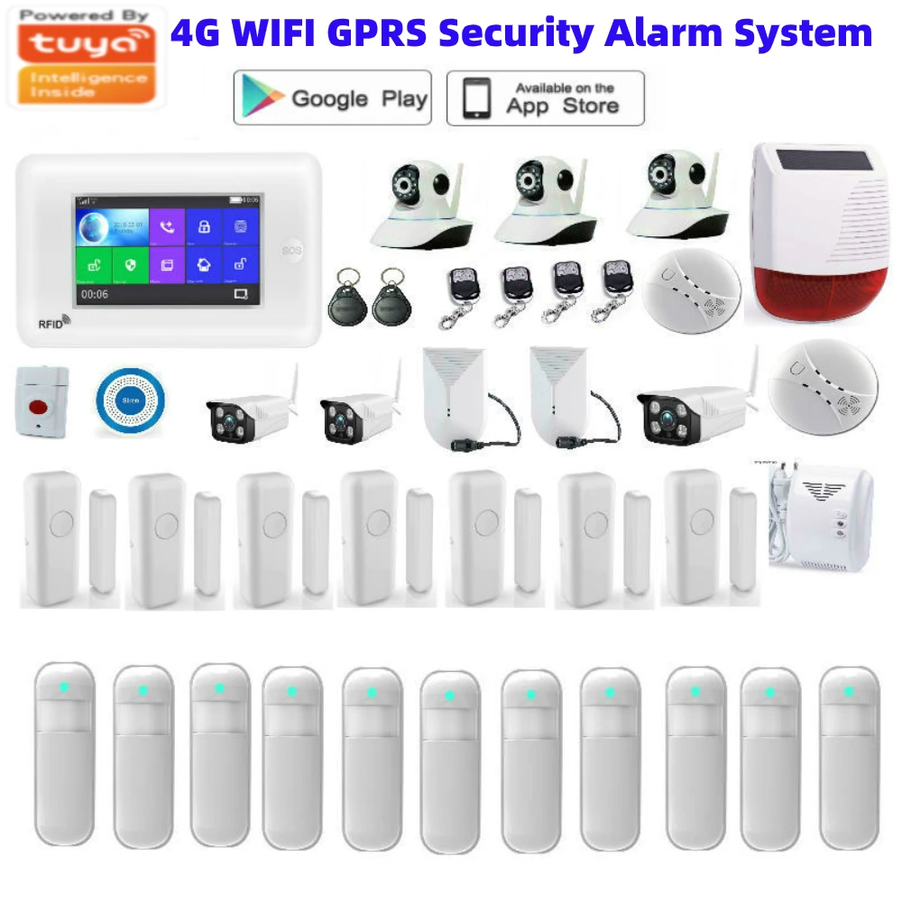 Подключается к сети 4G домашняя система охранной сигнализации IP Камера