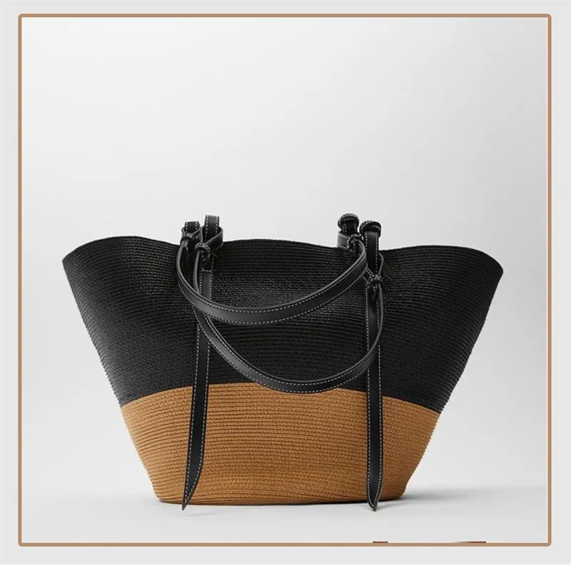 

Sets Hand-woven Women Bags Ladies Hand Bag Luxury Handbags Large Capacity Casual Totes Blending Sac A Main Bolsa Feminina