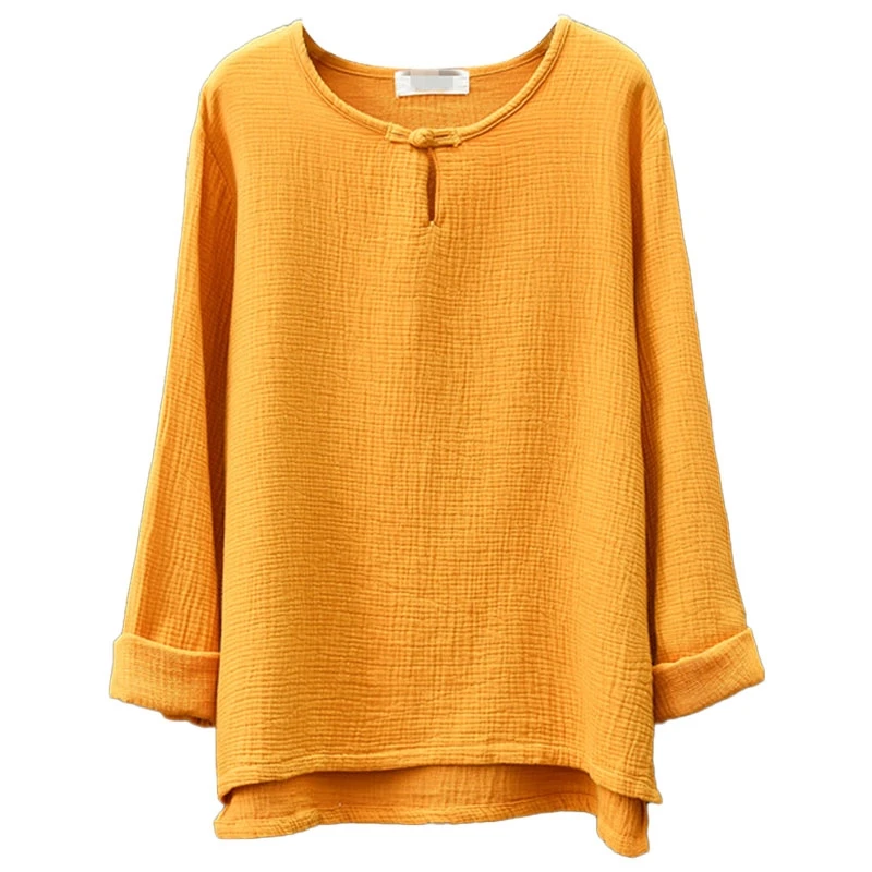 

Antique Style Casual Clothes Chinese Style Retro Top Women's Buddha Zen Women's Clothes Cotton and Linen Girl Chinese Tang