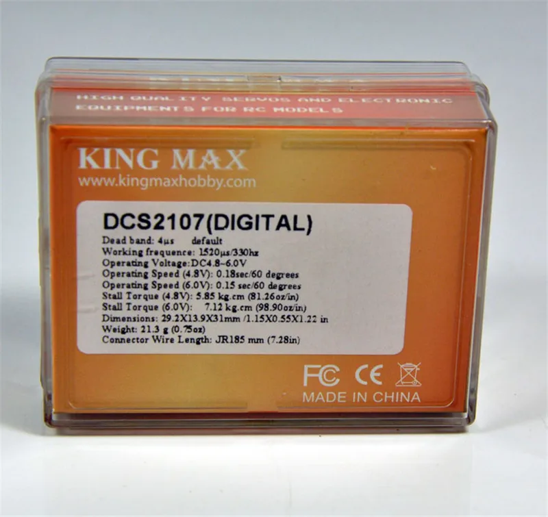 Kingmax DCS2107 цифровой высокий крутящий момент и быстрый отклик алюминиевые