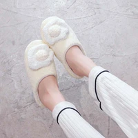 new product creative cartoon poached egg slippers indoor silent non slip autumn and winter cotton slippers women