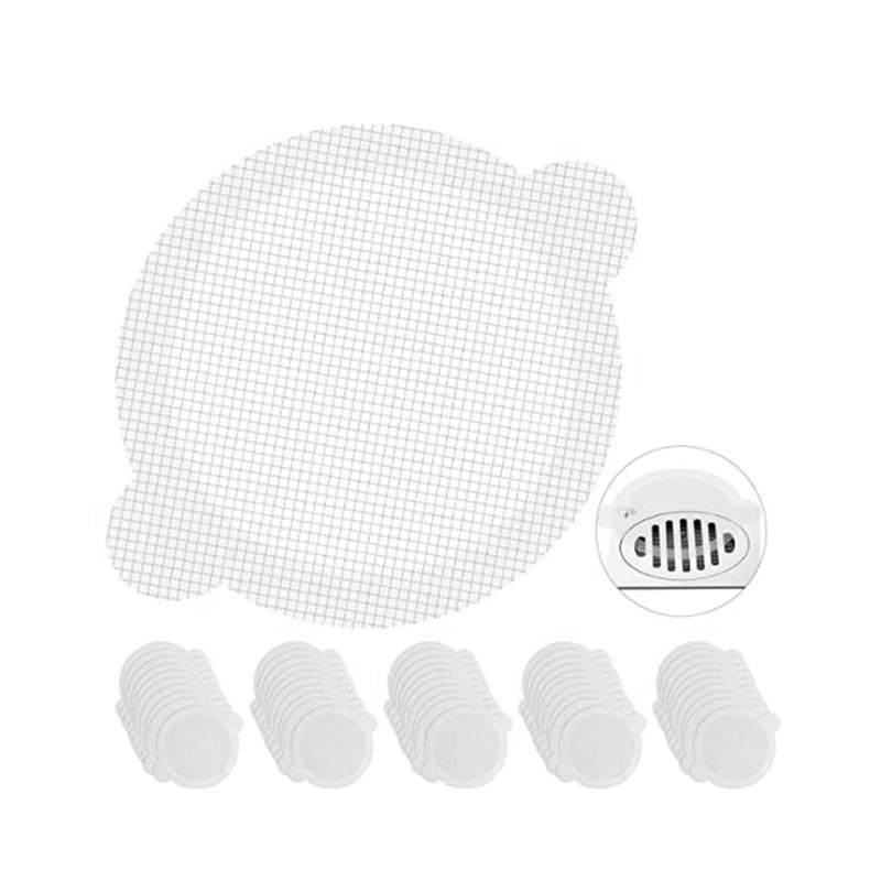 

Shower Drain Hair Catcher 100 PCS,Disposable Shower Drain Hair Catcher Mesh Stickers Drain Cover Drain Stopper 4 Inch