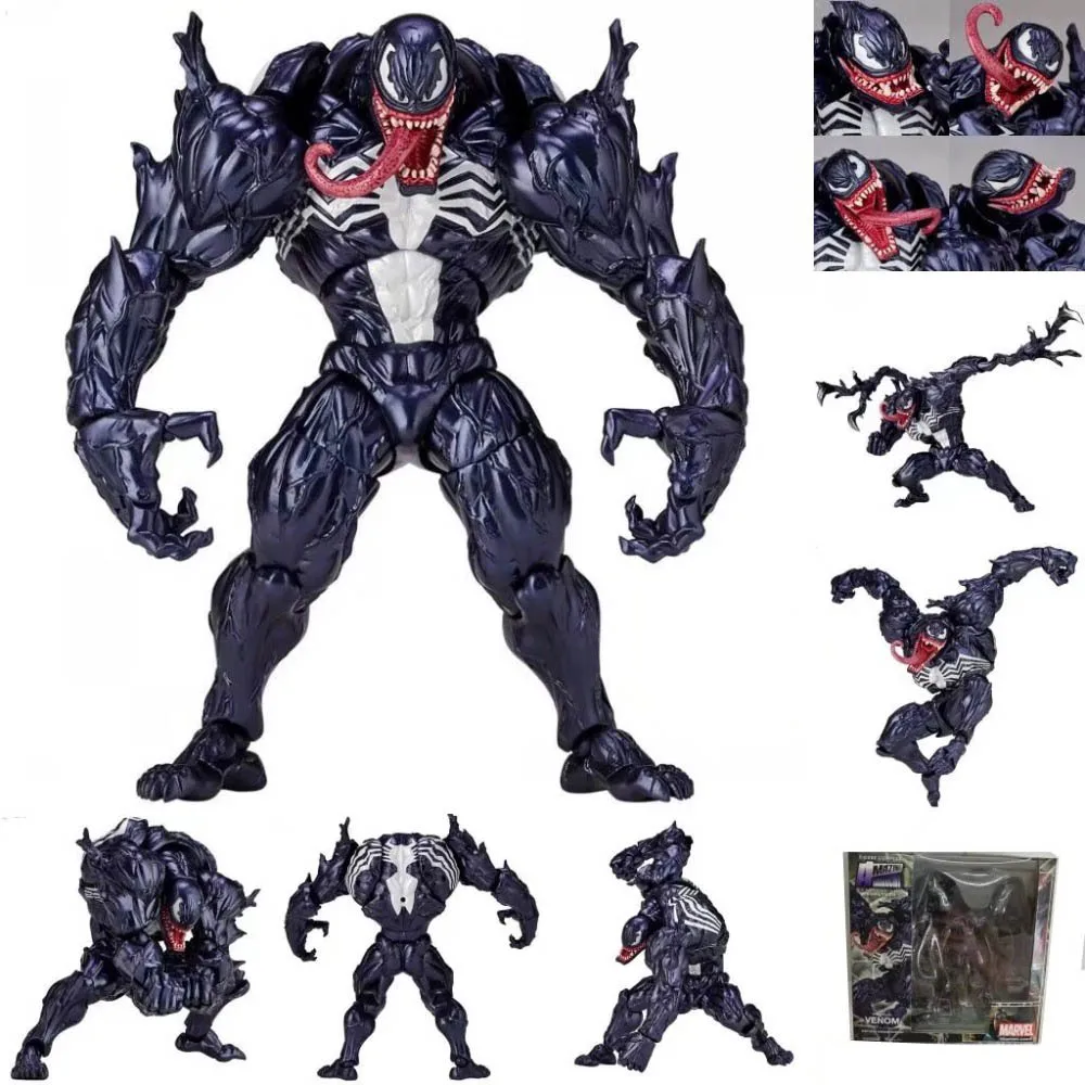 revoltech venom action figure amazing yamaguch model toy doll gift free global shipping