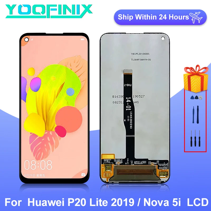 ЖК дисплей 6 4 дюйма для Huawei Nova 5i сенсорный экран дигитайзер P20 Lite 2019 детали