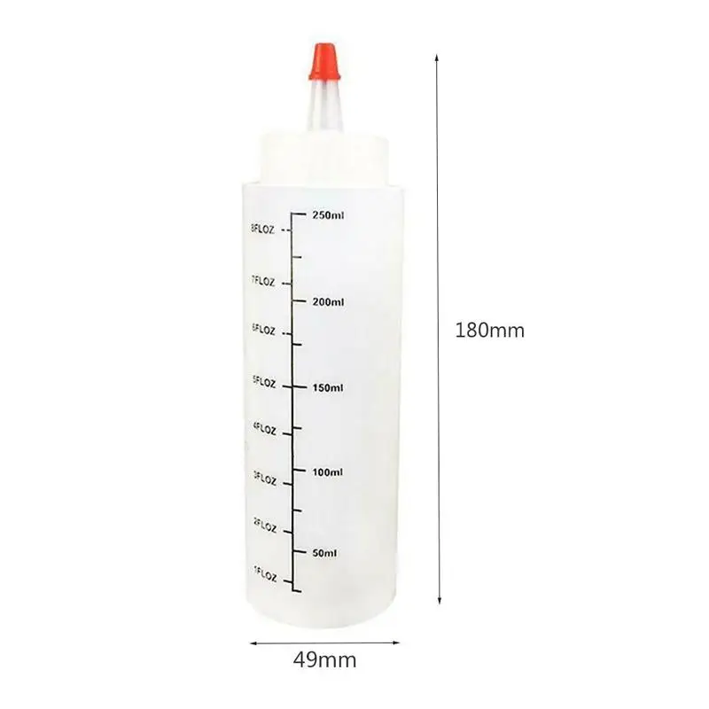 

Plastic Needle-Nosed Scale Squeeze Bottle Cap Sauce Salad Squeezable Bottle With Leak-Proof Kitchen Accessories Wholesale 1pc