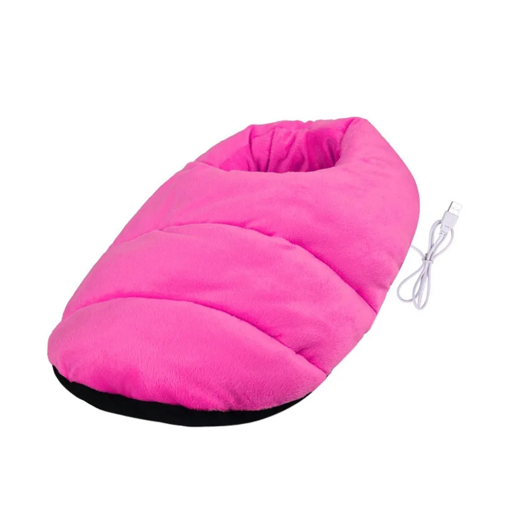 Электронный обогреватель для ног теплая плюшевая обувь обогрева с подогревом