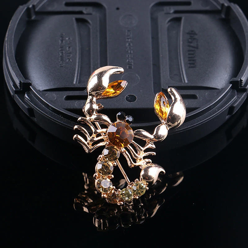 

Women Fashion Animal Scorpion Crystal Rhinestone Scarf Brooch Pin Party Jewelry Enamel Pin Lapel Pin Men Jewelry Gifts Brooches