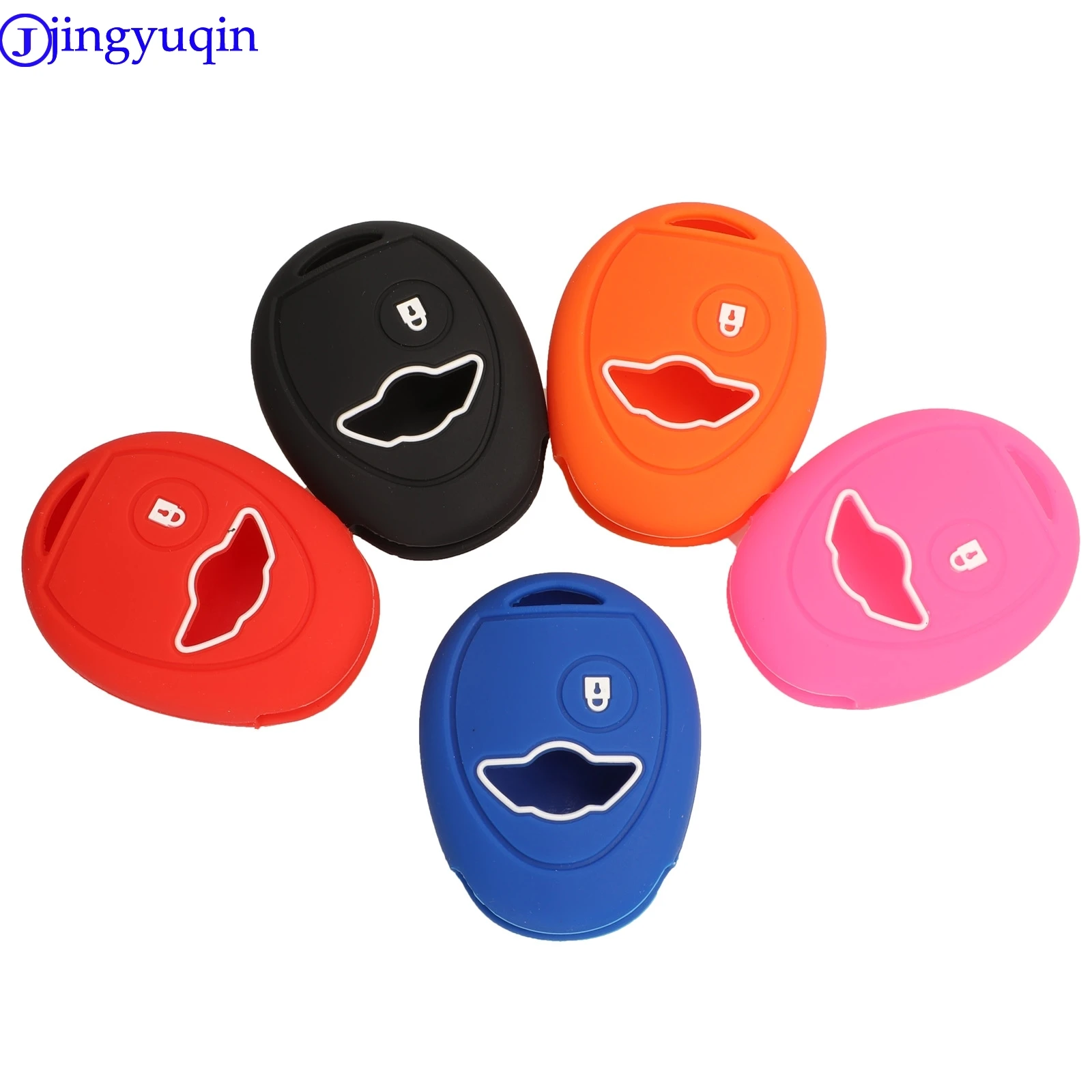 

jingyuqin 1B Remote Silicone Key Case Car Styling Cover For BMW Mini Cooper R50 R53 Alarm Systems Security