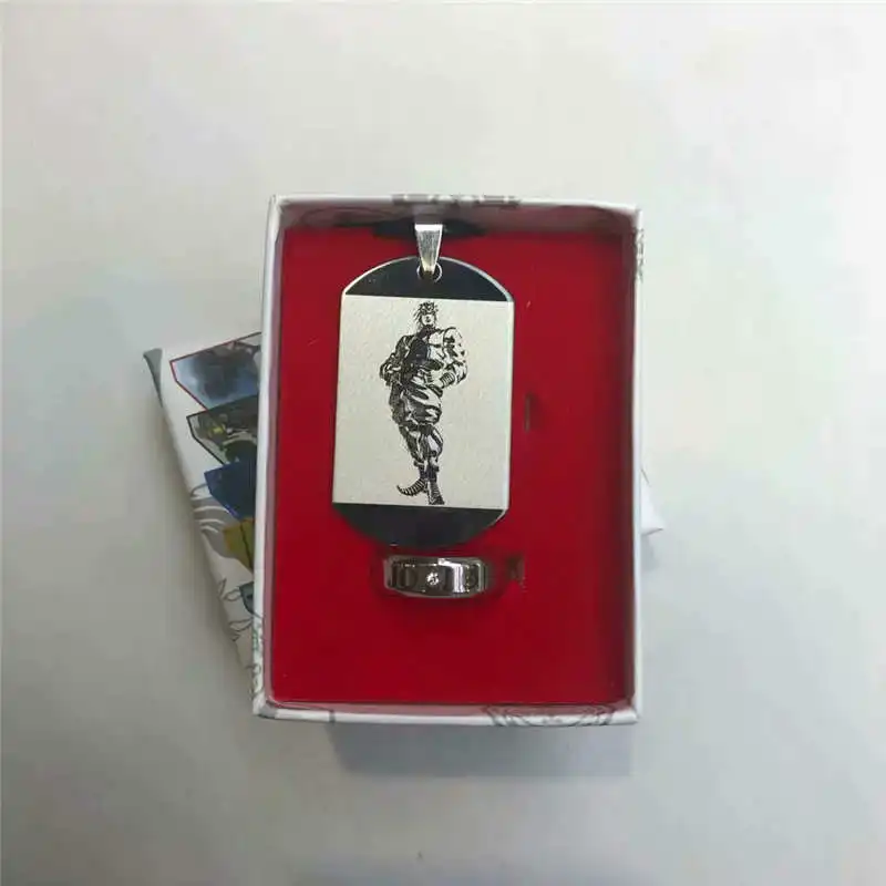 Оптовая продажа Аниме Adventure периферии ожерелье набор колец нержавеющая сталь