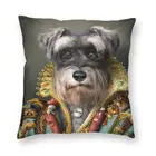 Шнауцер собака подушка с портретом чехол украшение животное искусство диванные подушки для автомобиля двухсторонняя печать