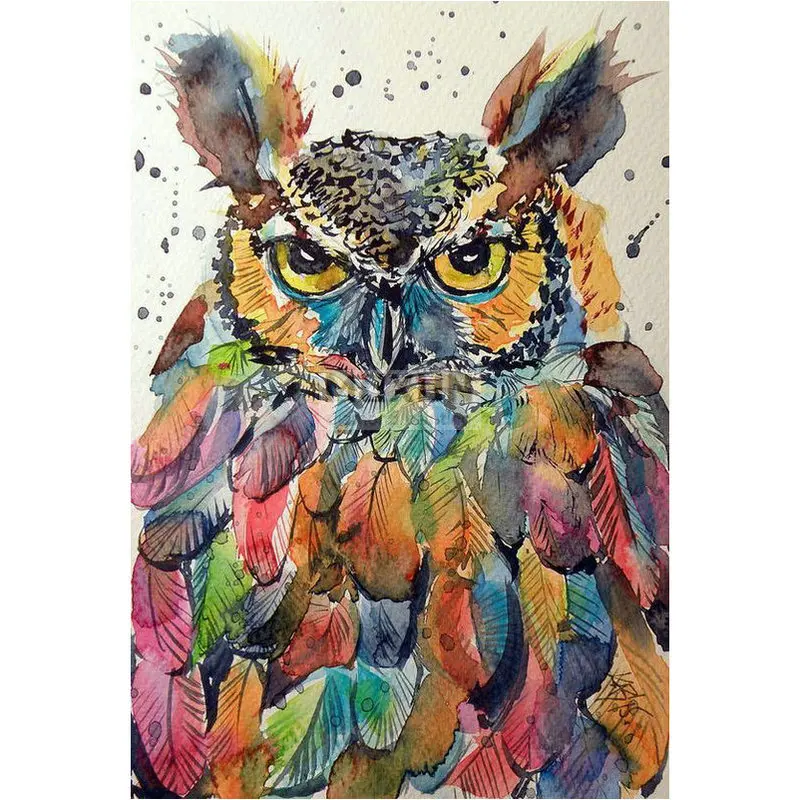 

Алмазная живопись «сделай сам», вышивка крестиком, животное, Сова, смола, рукоделие, домашний декор, полноразмерная мозаика 5D, алмазная выши...