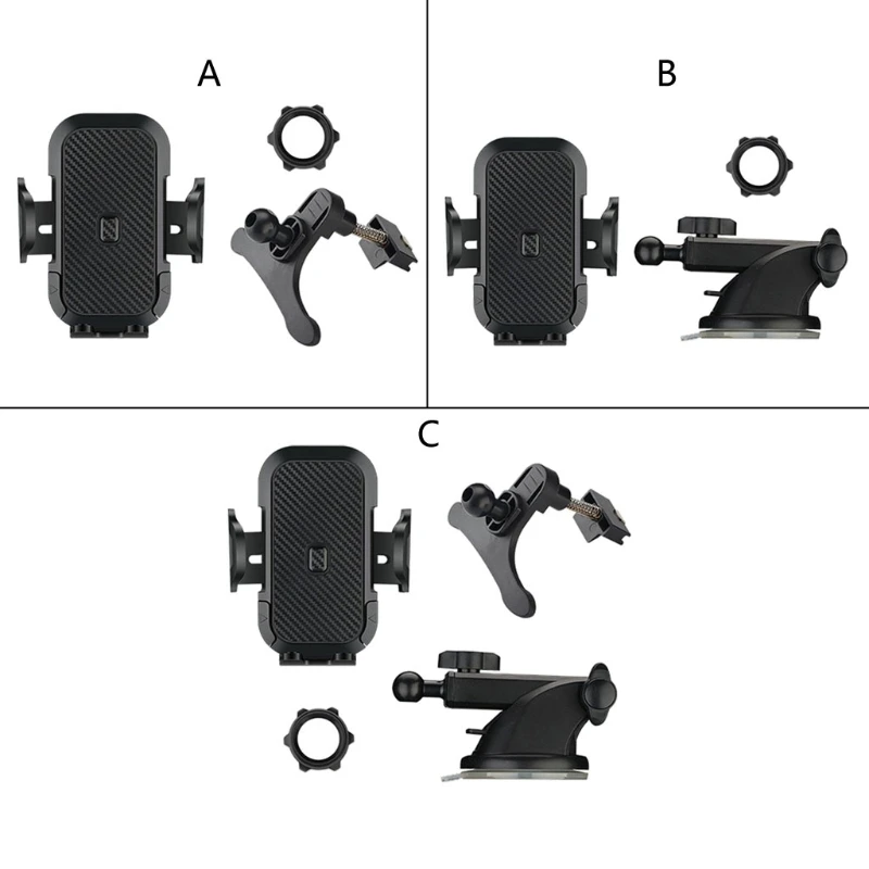 

Car Phone Holder Windshield/Air Vent Type Cellphone Holder Adjustable Suction B36B