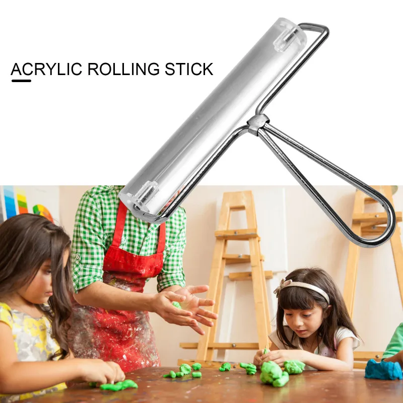 Профессиональный 4 &quotакриловое волокно роликовая Скалка полимерной глины