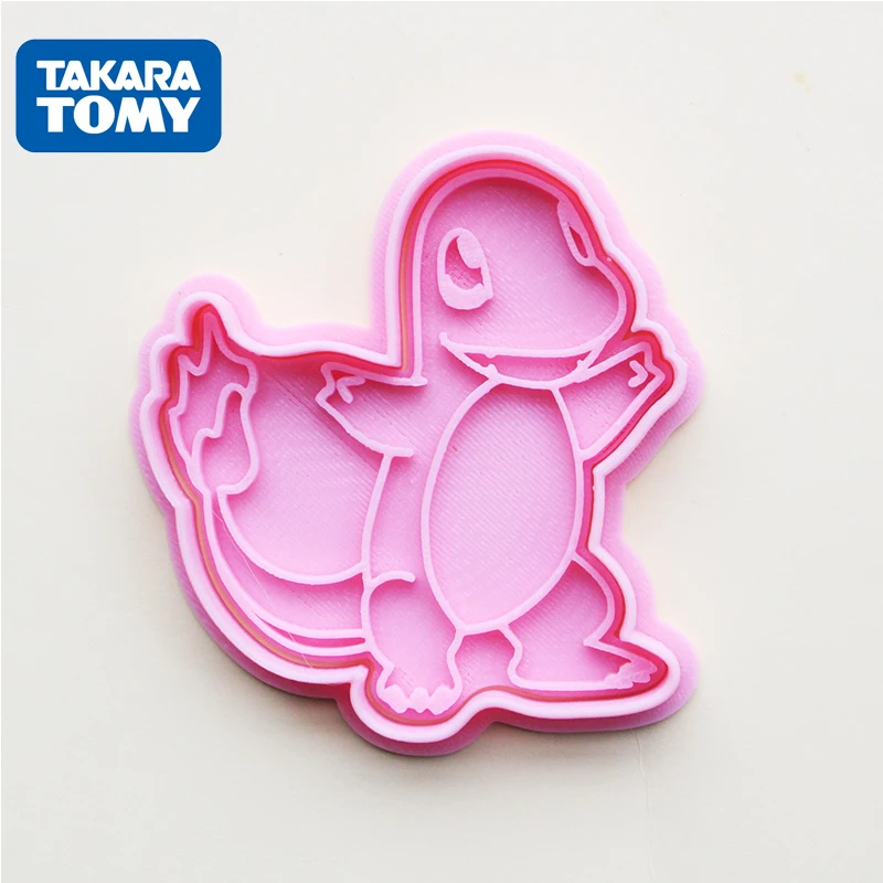 TAKARA TOMY-cortador de galletas POKEMON, utensilios de cocina, molde para hornear, juguetes, pikachu, regalos de cumplea&ntilde;os y Navidad, 8 unids/set por juego-2