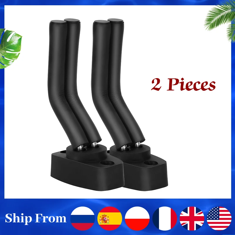 

2 Pcs Aiersi Black Metal Hanger Stand Wall Mount Hook Holder Fit For Bass Ukulele Violin Guitar And other String Instruments