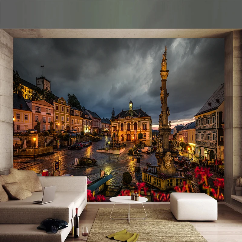 Пользовательские фото обои городская архитектура Ночная улица вид фон настенная