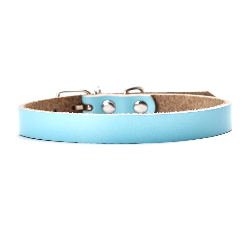 

Comfortable Adjustable Cowhide Pet Collar No-Push Fashion Leather Dog Chain Tie for Cat Puppy Doggy Cravat Accessories