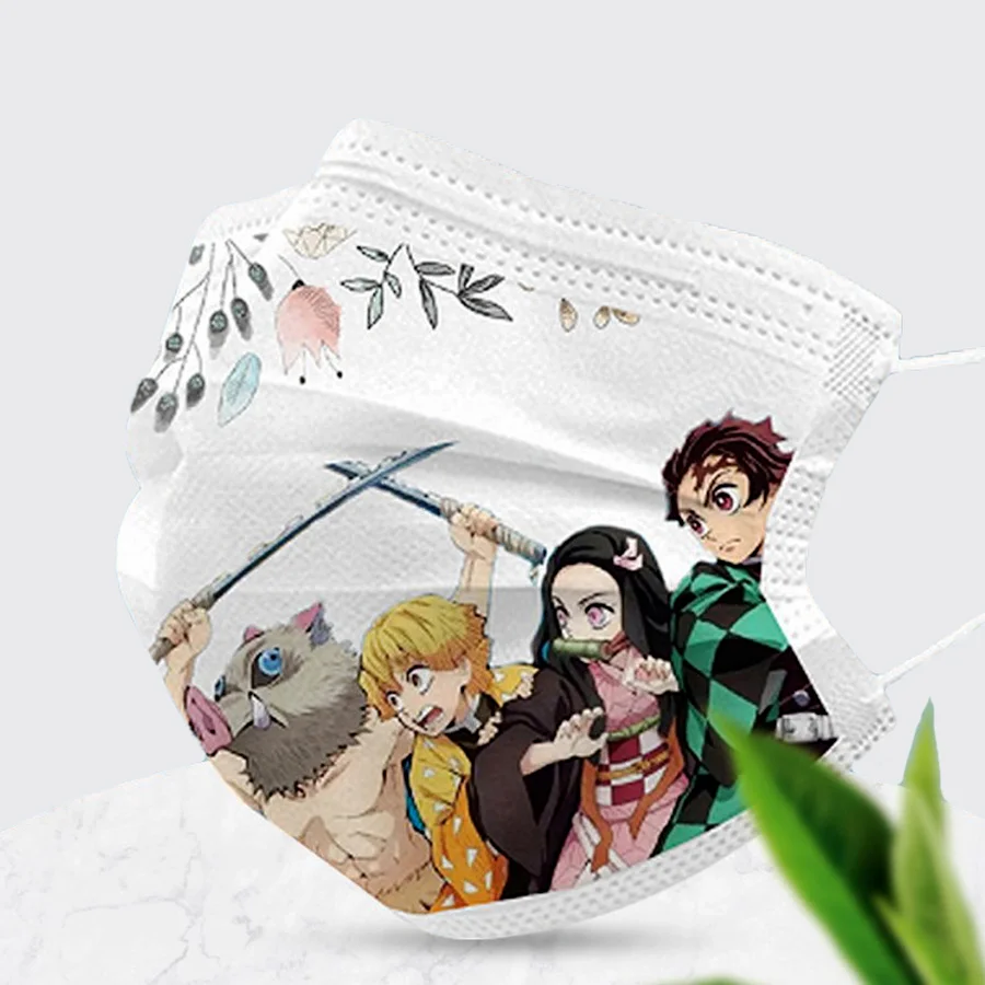 Маски для косплея Tanjirou взрослых и детей милые маски с принтом из аниме вечерние
