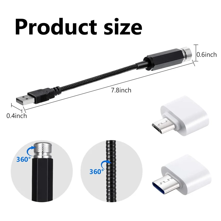 Красный и зеленый лазерный USB проектор 2 шт. ночсветильник декоративный Звездный