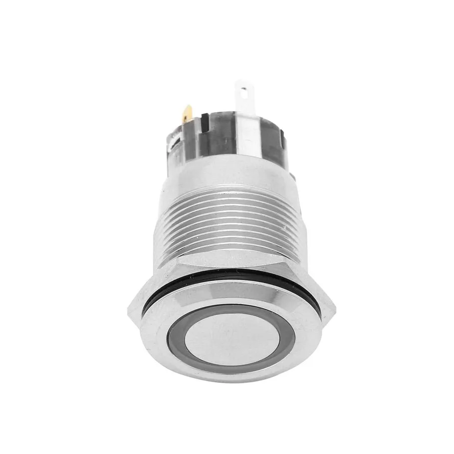 

19mm Latching Push Button Power Switch Stainless Steel W/ Blue LED Waterproof High-Quality Metal Button Switches Power Tool