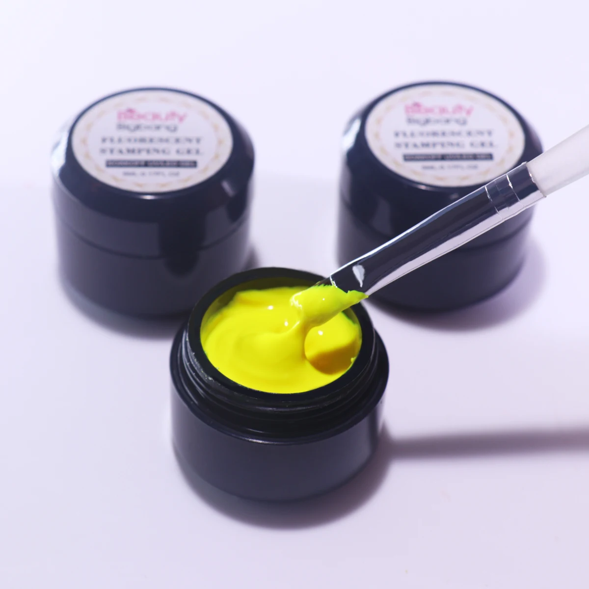 

BEAUTYBIGBANG 5ml Fluorescent Nail Polish Nude Luminous Nail Art Stamping Gel