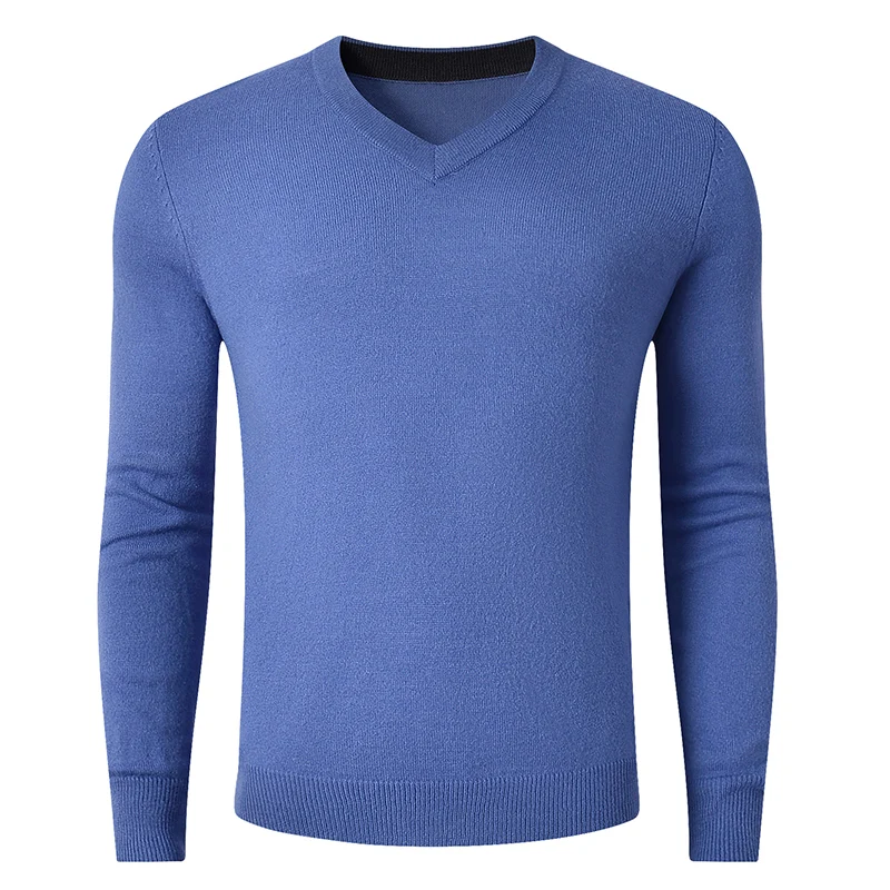 Men's Fine Knit, Merino Wool, DXL Big and Tall, V-Neck Sweater Underwear T Shirt -Warm Winter Man Clothes Tops Sweaters