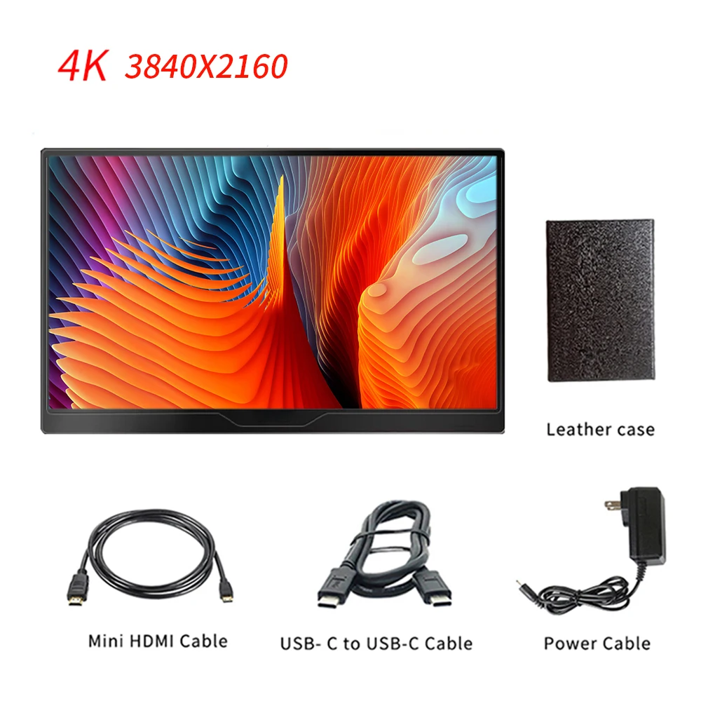 15 6 inch 4k portable monitor 1080p touch screen gaming monitor usb c hdmi for switch smartphone laptop ps4 xbox raspberry pi free global shipping