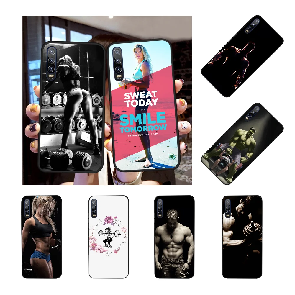 PENGHUWAN Бодибилдинг Тренажерный Зал Фитнес DIY Роскошный чехол для телефона Huawei Honor 20