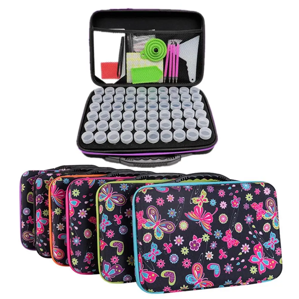 

5D Diamond Painting Storage Box 60-Slot Diamond Painting Accessories Tools Jewelry Bead Storage Jar Ring Sparkling rhinestones