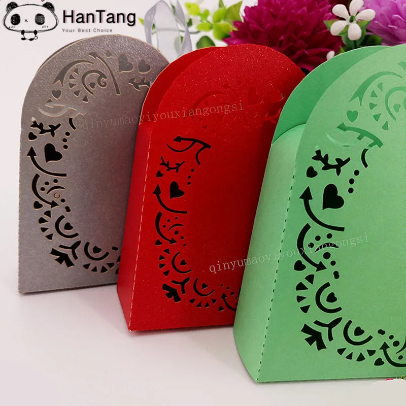 10/50 шт Любовь сердца конфетная Подарочная коробка коробочки для драже конфет