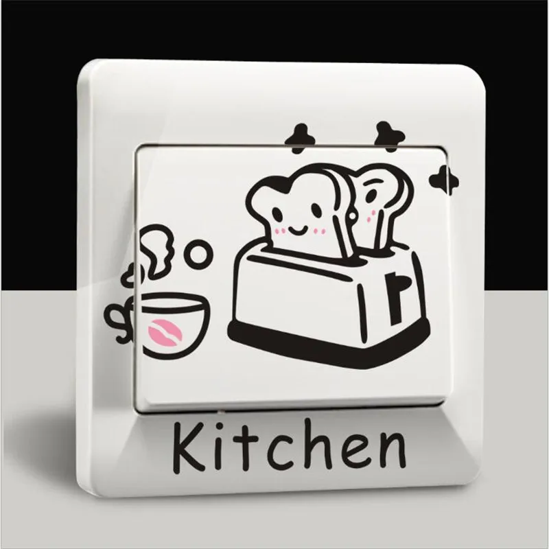 1 шт 9*9 см переключатель наклейки кухня ванная розетка настенные детская комната