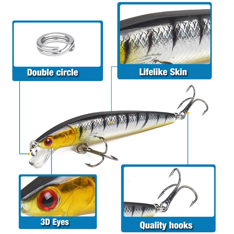 Рыболовная Приманка 10 см переменные тонущие рыболовные приманки приманка для