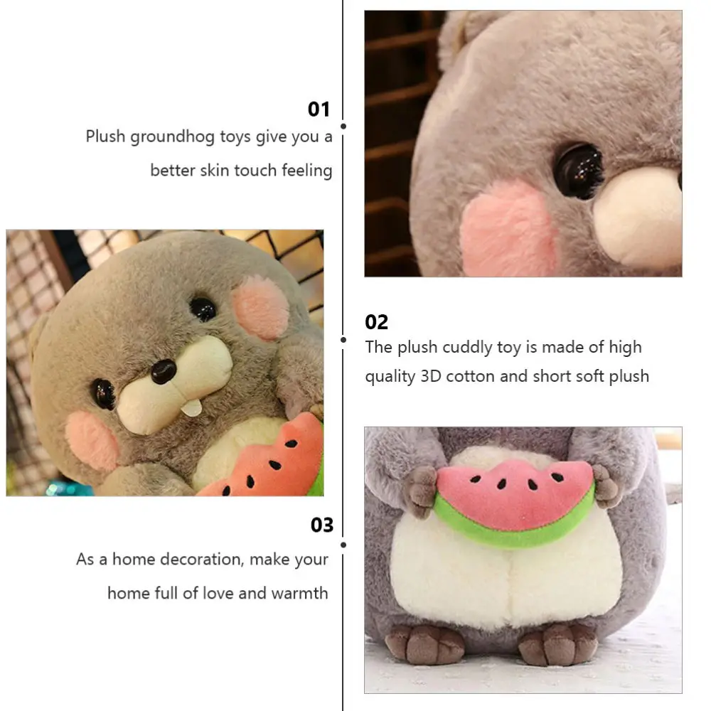 

Plush Cartoon Groundhog Stuffed Animals Children Birthday Gift