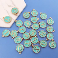 10pcslot alphabet letter double diy earrings enamel charms for creative jewelry making handmade women classicnecklace pendants