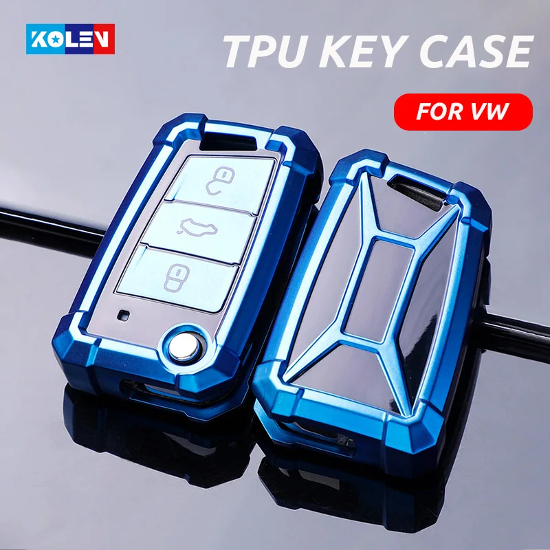 Мягкий ТПУ чехол для автомобильного пульта дистанционного управления Volkswagen VW Golf