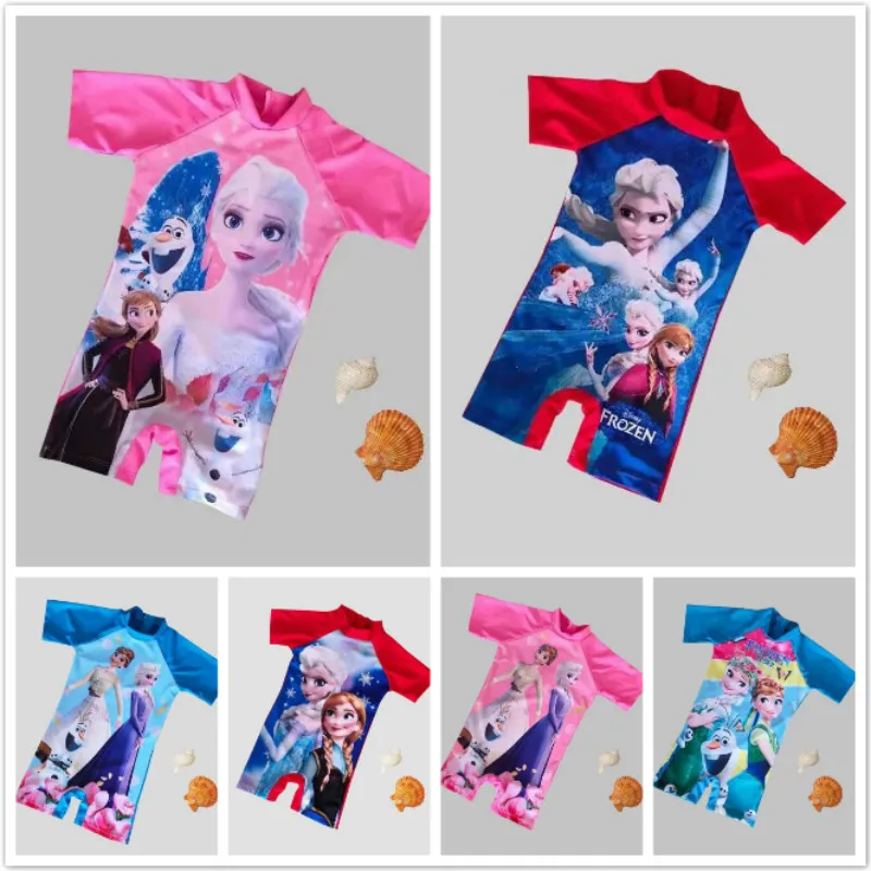 Одежда для мальчиков и девочек Купальник Цельный купальный костюм принцессы с