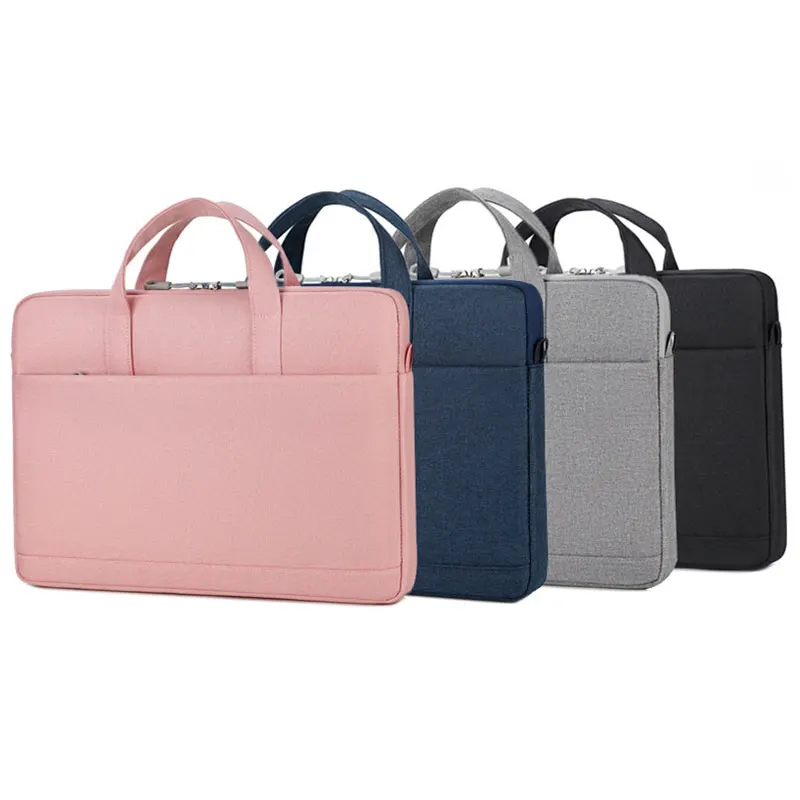 

Waterproof Shoulder Bags Notebook Cover Carrying Case For Macbook Air Pro hp Solid Color Laptop Sleeve Notebook Bag Men Women