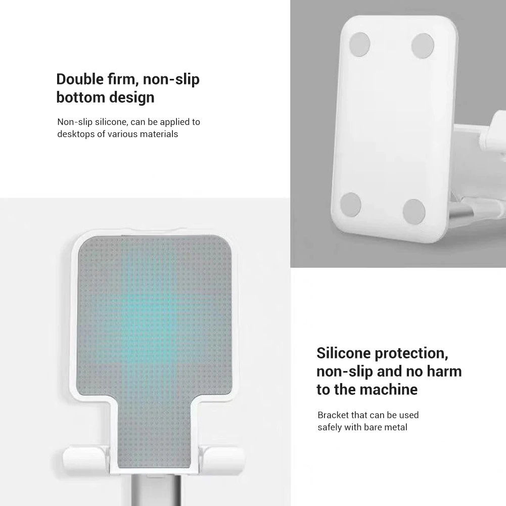 

Foldable Phone Holder Adjustable Desktop Tablet Bracket Portable for Home Office Travel ND998