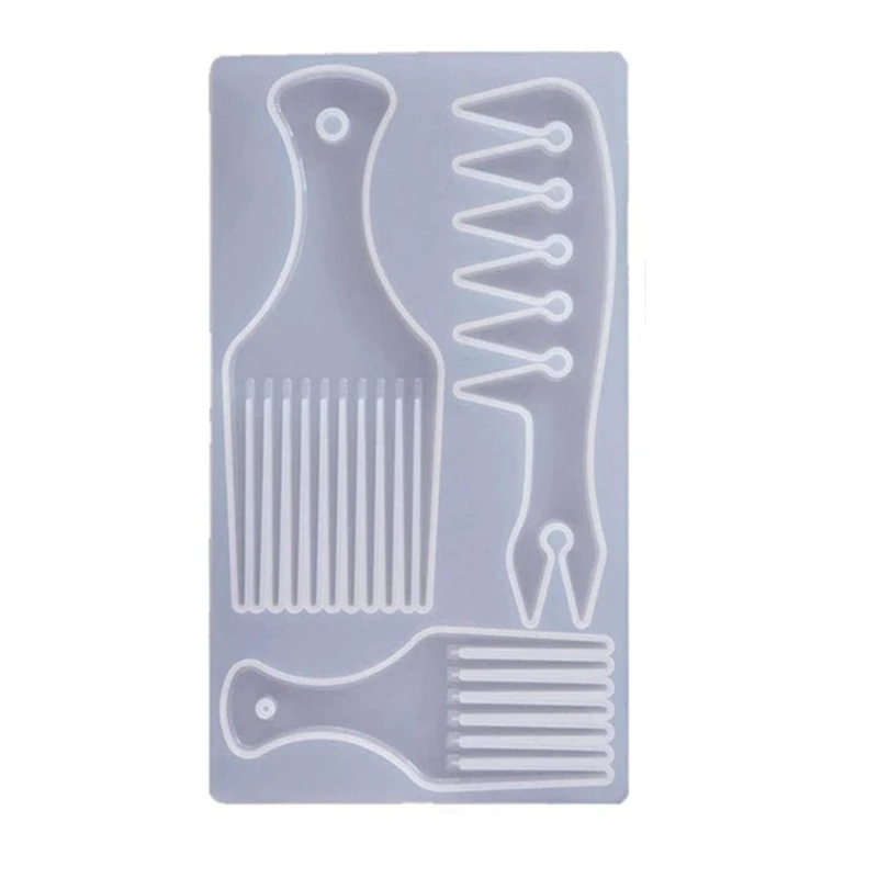 

African Comb Mold DIY Hair Silicone Mold Epoxy Resin Cast Comb Mold, Used for Handicraft Production Supplies