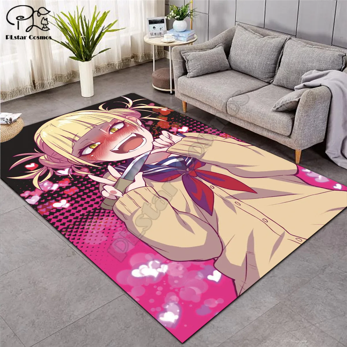 

Girl character funny carpet Square Anti-Skid Area Floor Mat 3D Rug Non-slip Mat Dining Room Living Room Soft Bedroom Carpet