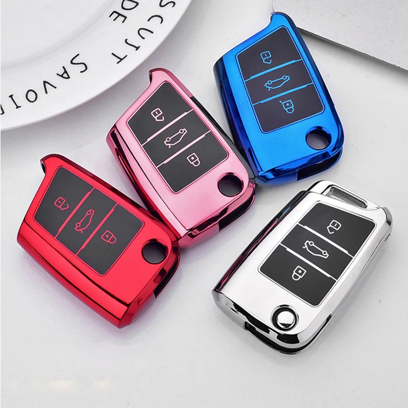 1 мягкий ТПУ чехол для автомобильного ключа дистанционного управления Volkswagen VW