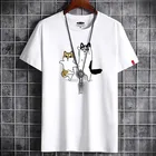 Футболка мужская оверсайз с рисунком в стиле Харадзюку, винтажная тенниска с рисунком аниме и манга в готическом стиле, подходит для пар, одежда в стиле панкхип-хоп, лето 2021