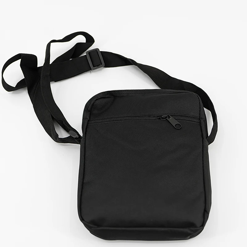 Casual Mens Message Bag Black Canvas Shoulder Bag Adjusted Length Fashion Travel Bag