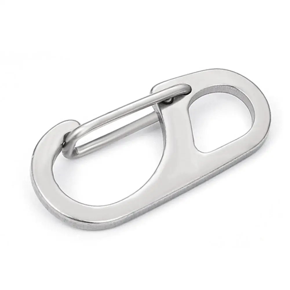 

5PCS Spring Buckle Snap Steel Plating Mini Key Ring Accessories keychain Camping Mini Carabiner Hook O2U5