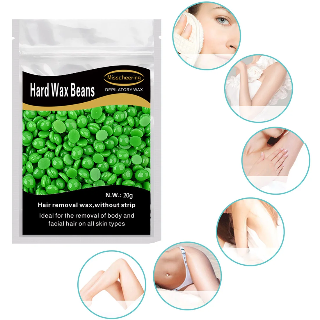 

25g Depilatory Wax beans Hot Film Wax Bean Pellet Removing Bikini Face Hair Legs Arm Hair Removal for Women Men Hard Wax bean