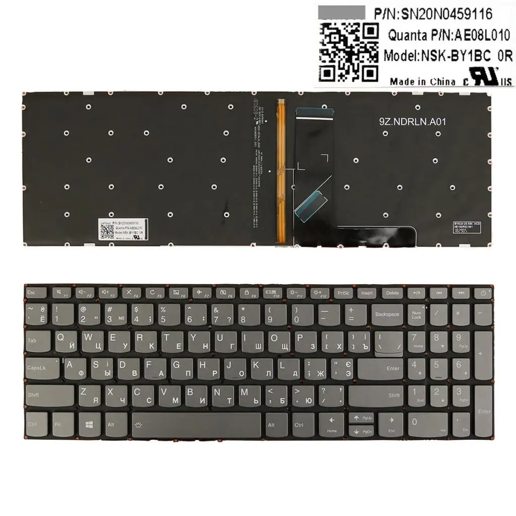 Русская раскладка сменная клавиатура для Lenovo IdeaPad 320 15ABR 15IAP 15AST 15IKB 15ISK высокого