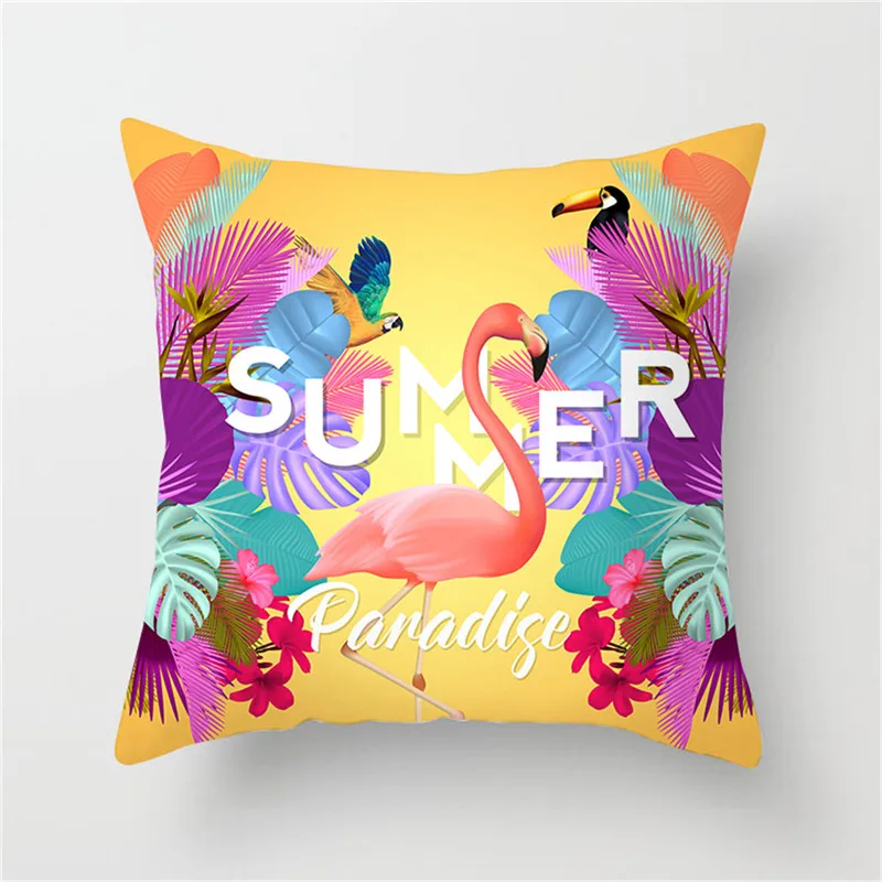 Fuwatacchi натуральный живописный чехол для подушки с фламинго мягкая декоративная