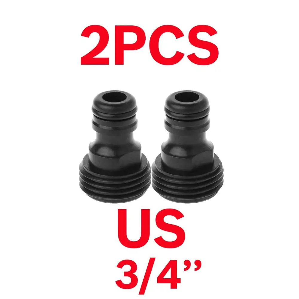 for USA (2PCS) M 1 шт. быстрый разъем соска Европа США 3/4 дюймов мужской шланг с резьбой трубы адаптер для сада трубки капельный полив системы - Цвет: for USA (2PCS) M